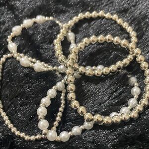 Silver Pearl Bracelets